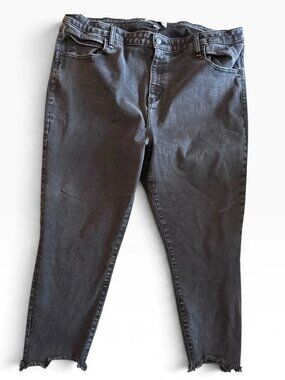 Abercrombie & Fitch Super Skinny Ankle Jeans 37 24S Black High Rise Curve Love